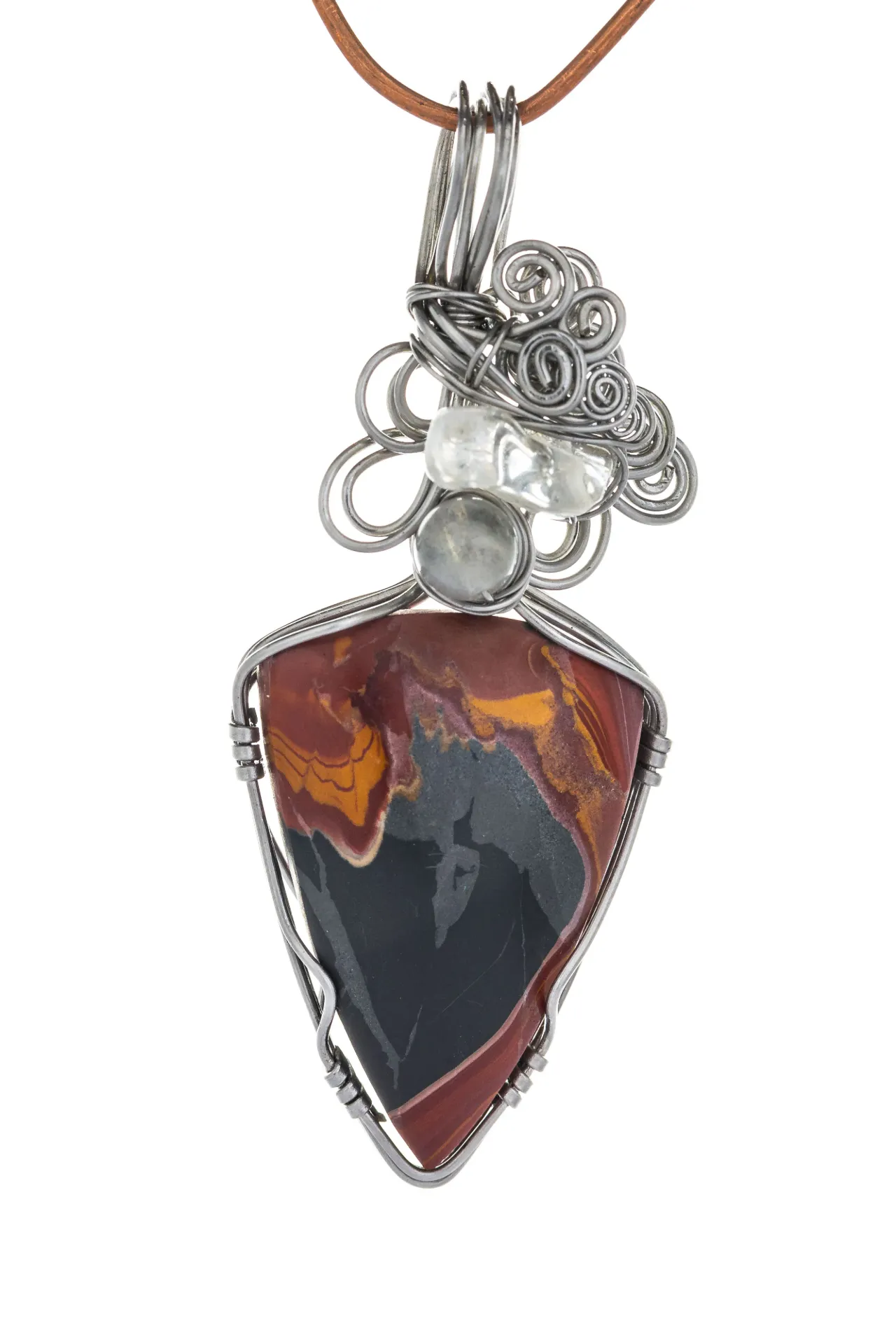 [DI-AC-CT-013] Sacred Triangle — Colca takana, crystal quartz, and labradorite charm