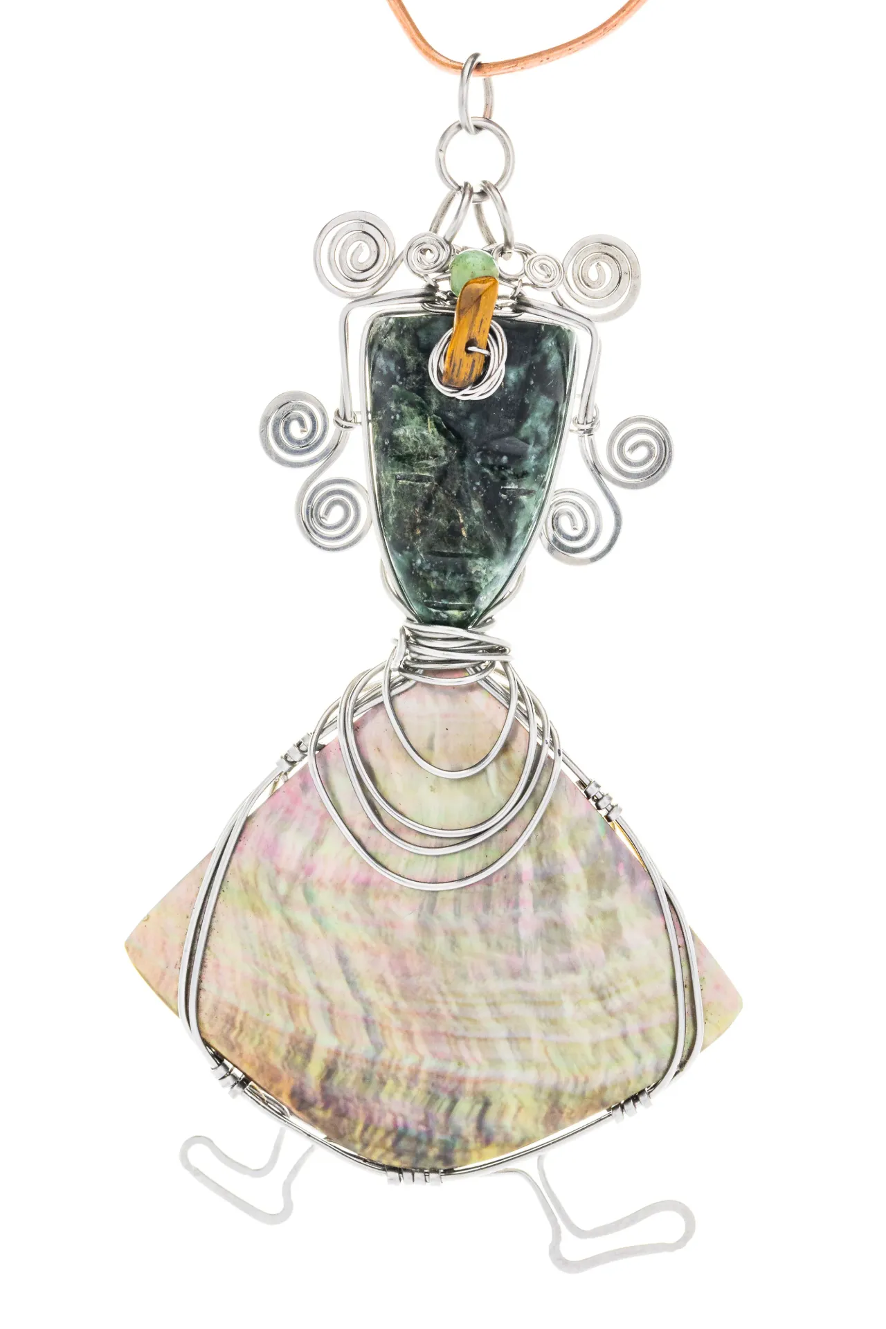 [DI-AC-MP-186] Reflejo del Origen — Dije de jade ecuatoriano